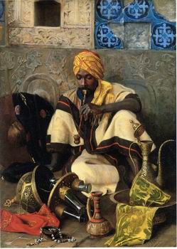 Arab or Arabic people and life. Orientalism oil paintings 561